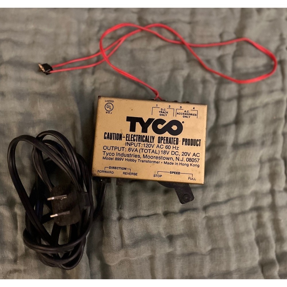 Tyco 899V Hobby Transformer 120V AC 60Hz Input 18V DC 20V AC Output Tested